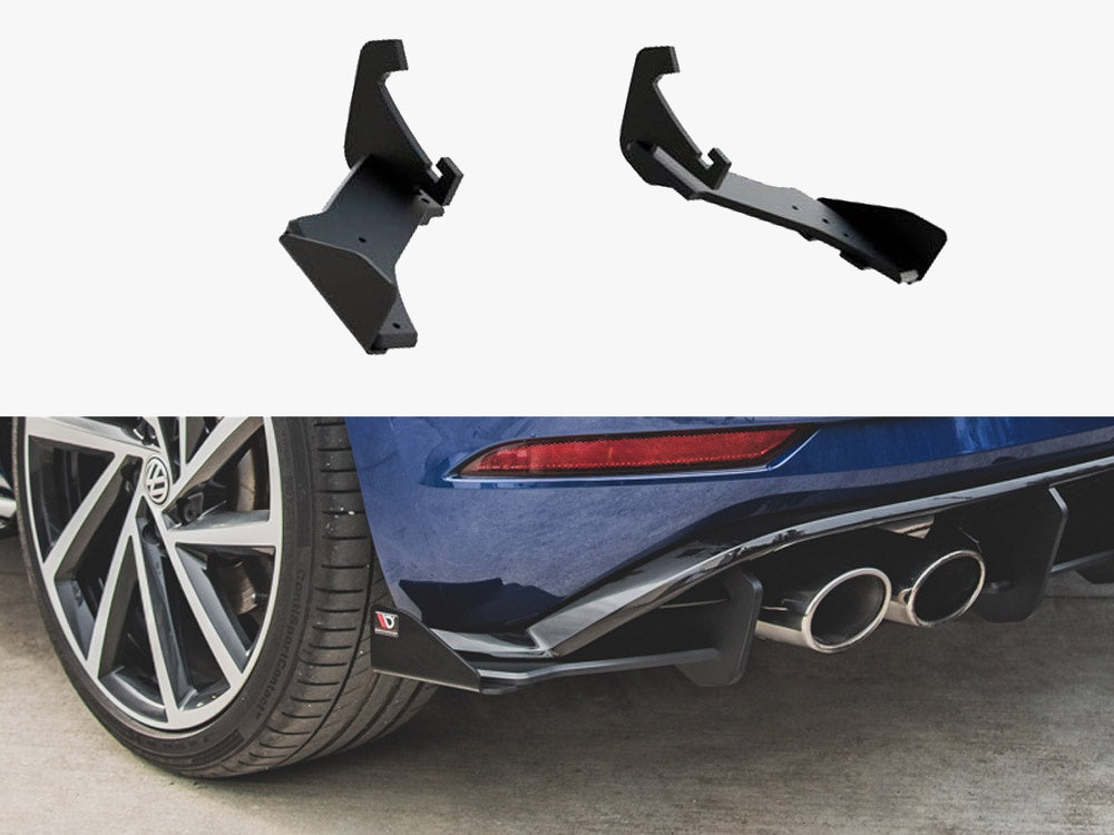 Maxton Design Street PRO Rear Side Splitters + Flaps Volkswagen Golf R Mk7 Facelift