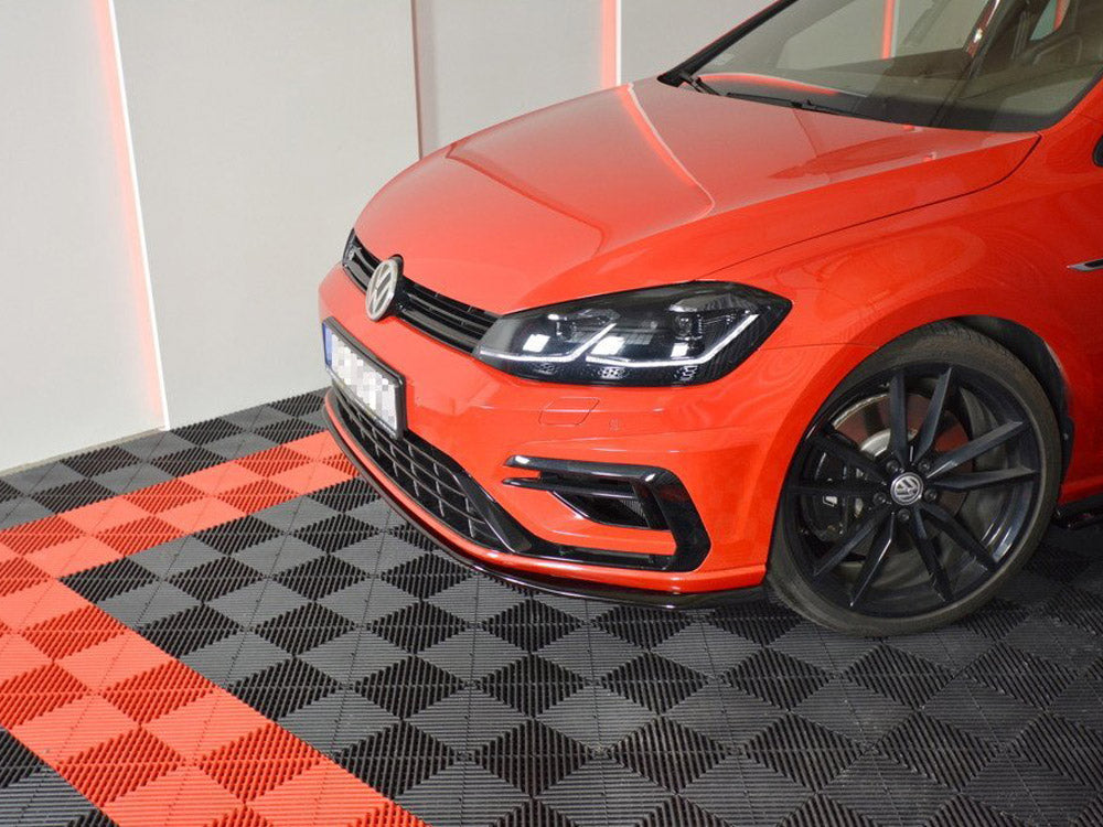 Maxton Design Front Splitter V.7 VW Golf 7 R / R-Line Facelift - Carbon Look