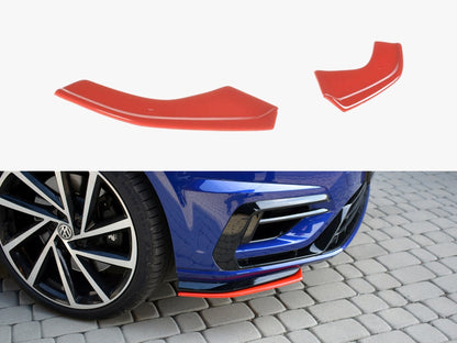Maxton Design Front Splitter V.8 VW Golf 7 R / R-Line Facelift - Carbon Look