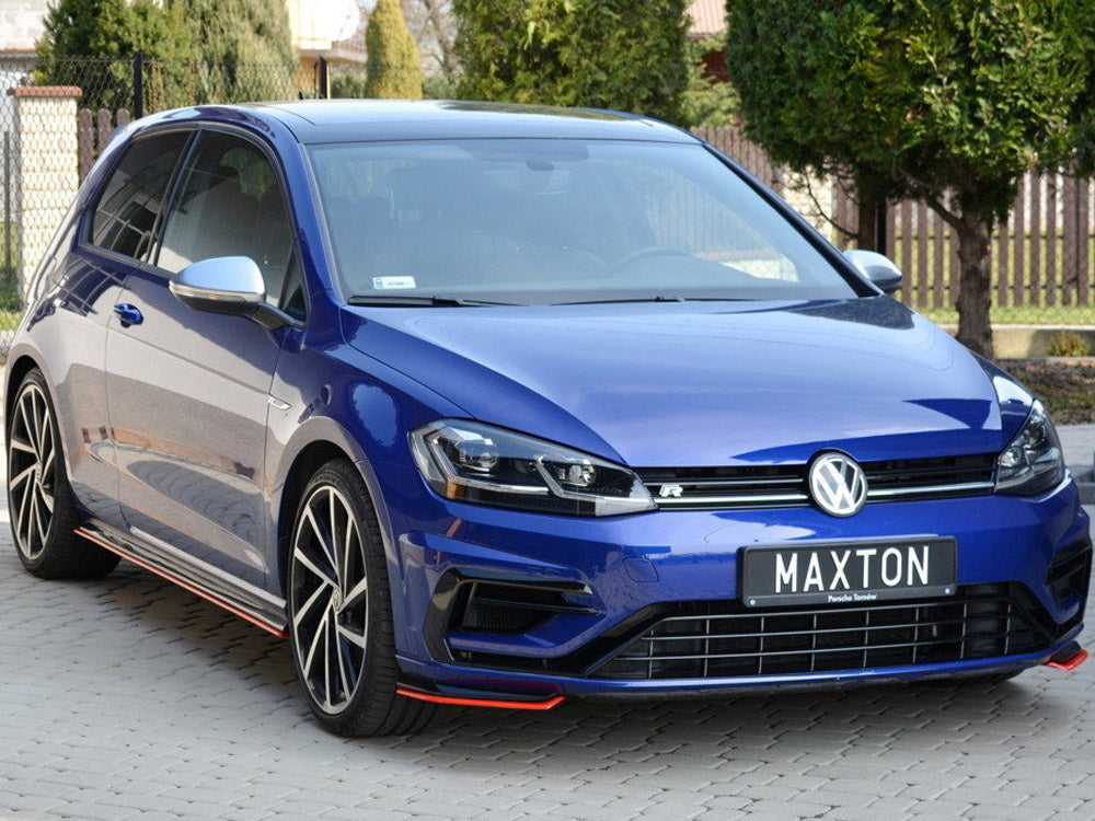 Maxton Design Front Side Splitters Volkswagen Golf R / R-Line Mk7 Facelift