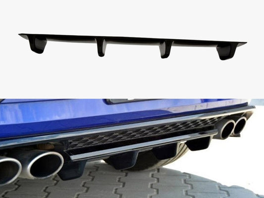 Maxton Design Rear Splitter Volkswagen Golf R Mk7 Facelift - Carbon Look