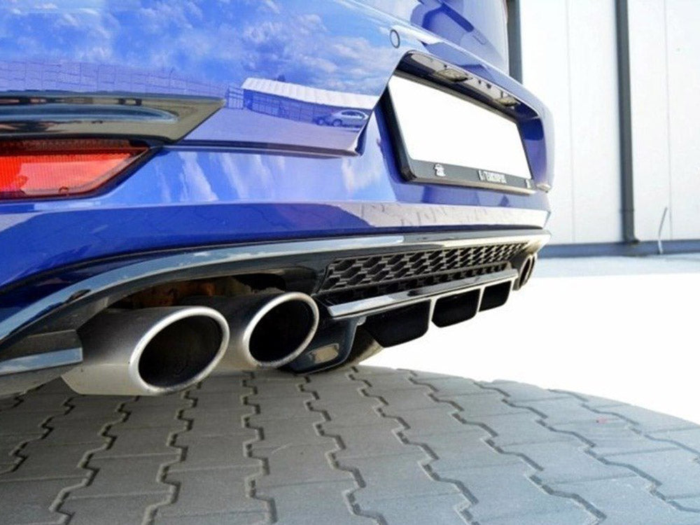Maxton Design Rear Splitter Volkswagen Golf R Mk7 Facelift - Carbon Look