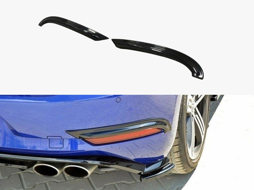 Maxton Design Rear Frames For Lights VW Golf 7 R / R-Line Facelift - Carbon Look