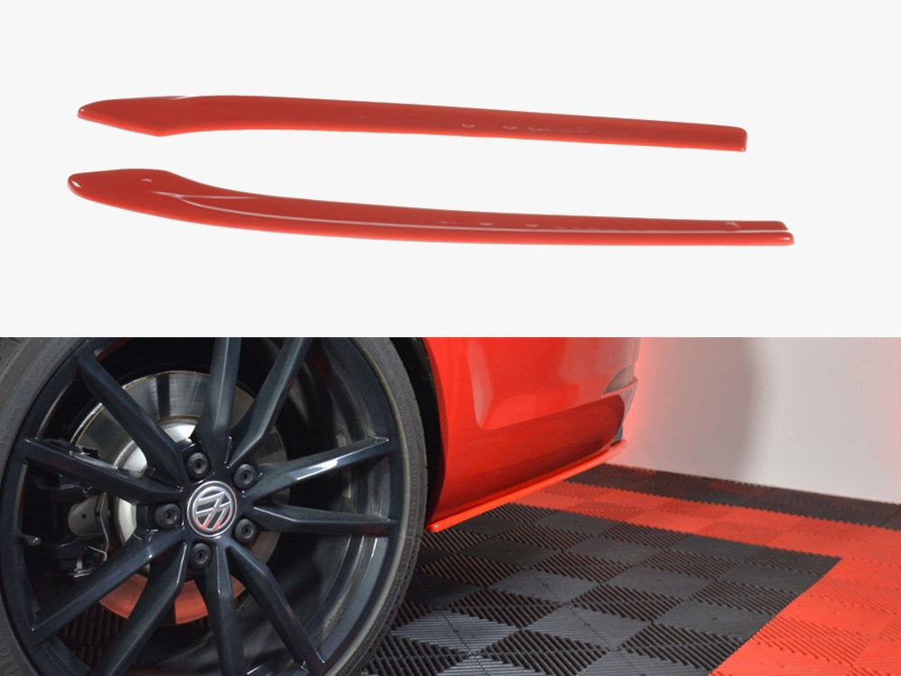 Maxton Design Rear Side Splitters V.2 VW Golf 7 R Variant Facelift - Textured