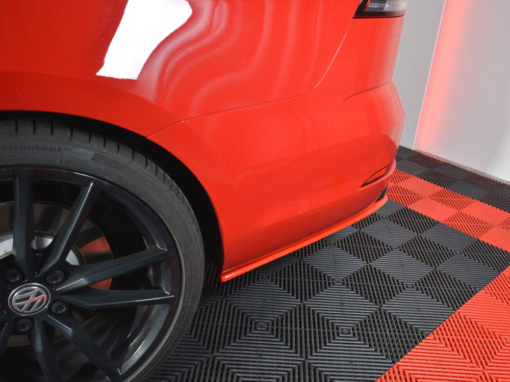 Maxton Design Rear Side Splitters V.2 VW Golf 7 R Variant Facelift - Carbon Look