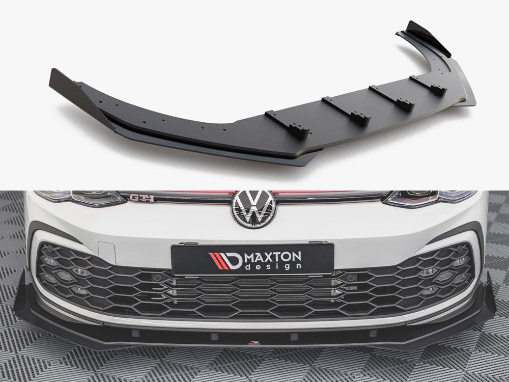 Maxton Design Street Pro Front Splitter + Flaps Volkswagen Golf GTI / GTE / GTD / R-Line Mk8