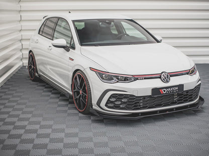 Maxton Design Street Pro Front Splitter + Flaps Volkswagen Golf GTI / GTE / GTD / R-Line Mk8