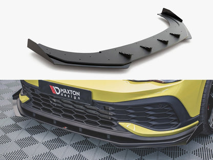 Maxton Design Street PRO Front Splitter + Flaps VW Golf 8 GTI Clubsport