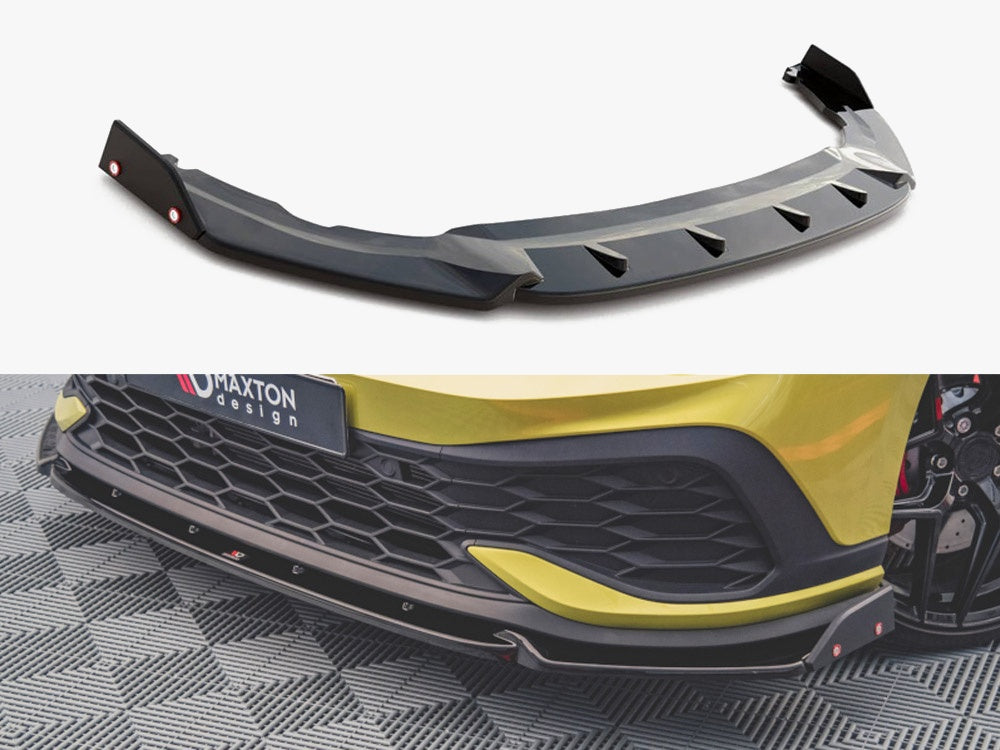 Maxton Design Front Splitter V.1 + Flaps VW Golf 8 GTI Clubsport