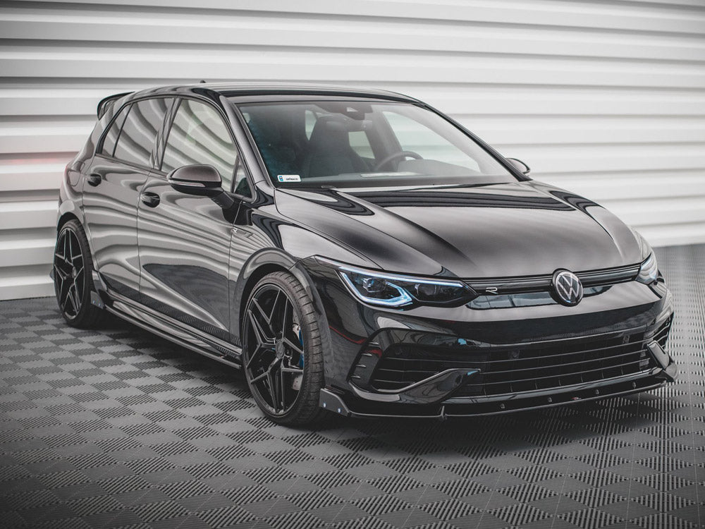 Maxton Design Front Splitter V.2 + Flaps VW Golf R Mk8