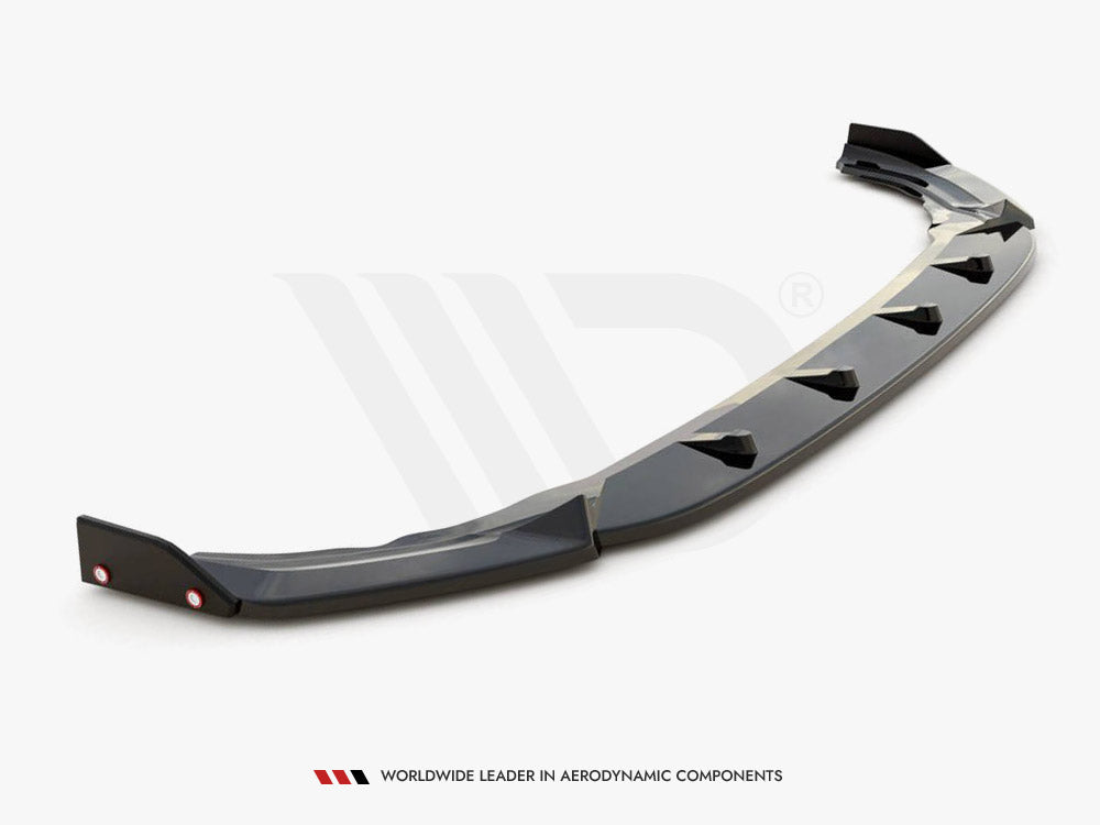 Maxton Design Front Splitter V.2 + Flaps VW Golf R Mk8
