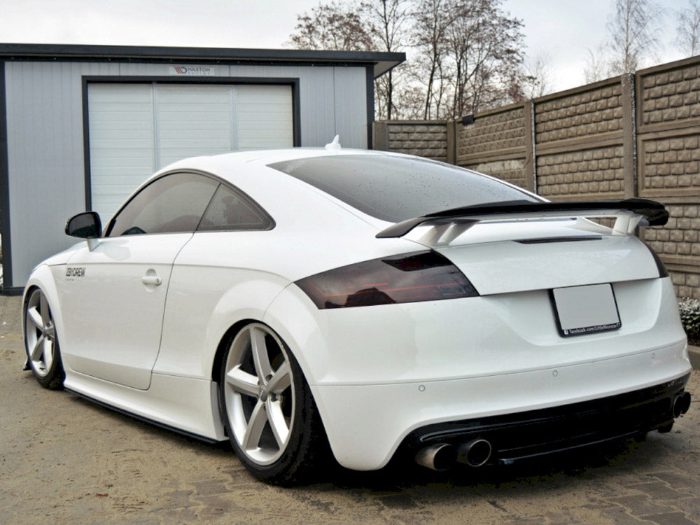 Maxton Design Central Rear Splitter (Vertical Bars) Audi TT S 8J - Carbon Look