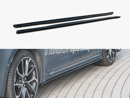 Maxton Design Side Skirts Diffusers Toyota Corolla Mk12 Sedan - Carbon Look