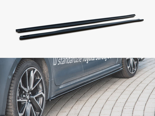 Maxton Design Side Skirts Diffusers Toyota Corolla Mk12 Sedan - Carbon Look