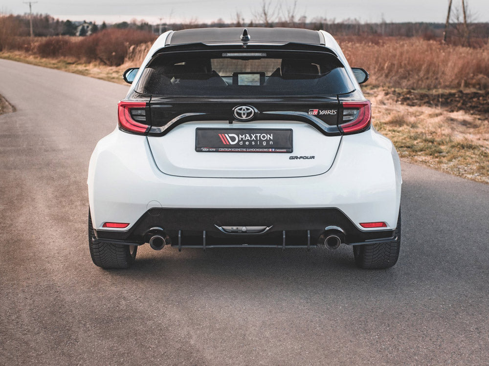 Maxton Design Street PRO Rear Side Splitters Toyota GR Yaris Mk4 - Black-Red