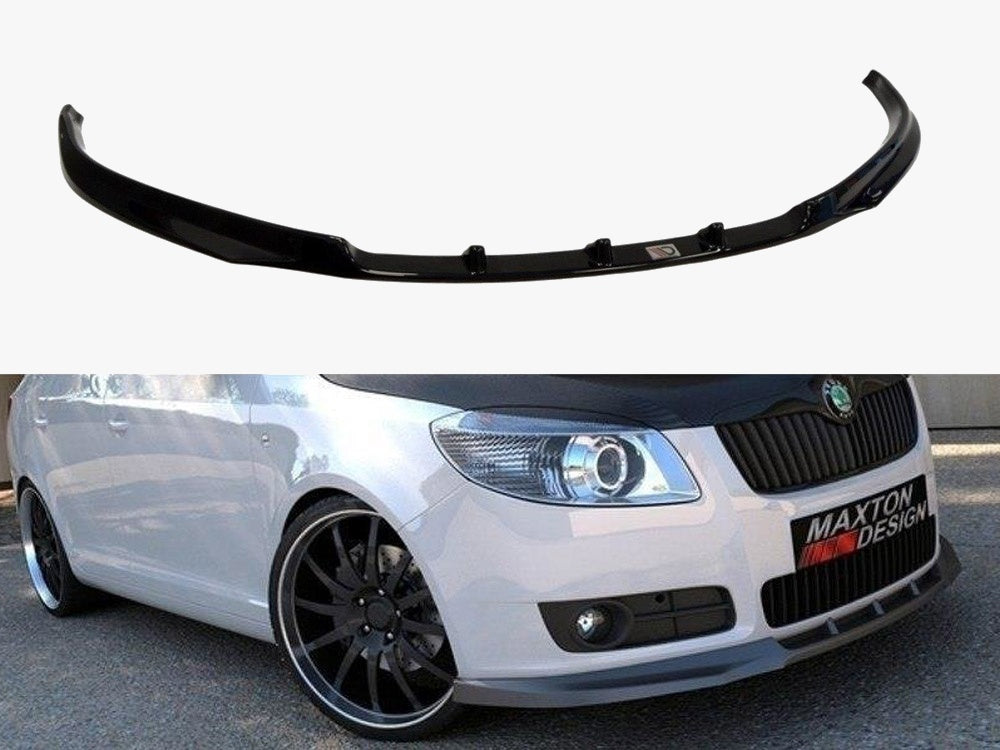 Maxton Design Front Splitter Skoda Fabia II (Preface Model, Standard Bumper)