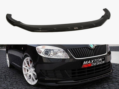 Maxton Design Front Splitter Skoda Fabia II Facelif Model, Standard Bumper