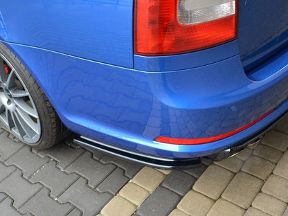 Maxton Design Rear Side Splitters Skoda Octavia Mk2 VRS Estate Facelift - Textured