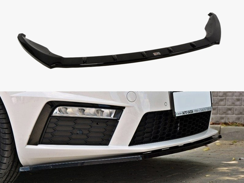 Maxton Design Front Splitter V.1 Skoda Octavia MK3 VRS (2013-2016) - Carbon Look