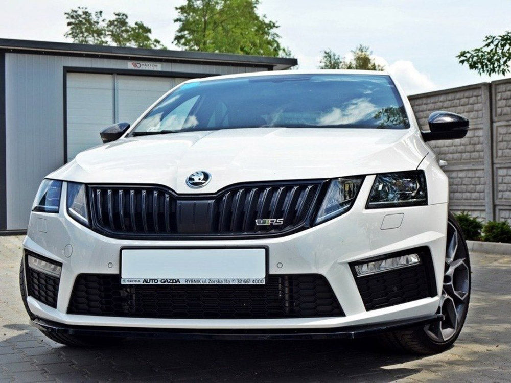 Maxton Design Front Splitter V.1 Skoda Octavia MK3 VRS (2013-2016) - Carbon Look