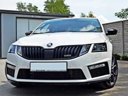 Maxton Design Front Splitter V.1 Skoda Octavia MK3 VRS (2013-2016) - Carbon Look