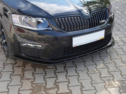 Maxton Design Front Splitter V.1 Skoda Octavia MK3 VRS (2013-2016) - Textured