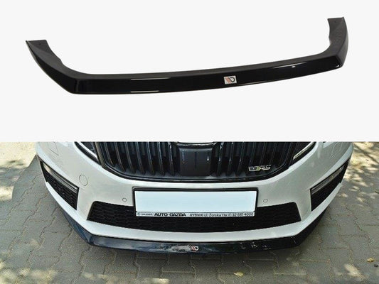 Maxton Design Front Splitter V.2 Skoda Octavia MK3 VRS (2013-2016) - Carbon Look