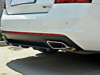 Maxton Design Central Rear Splitter Skoda Octavia VRS MK3/ MK3.5 Hatchback/ Estate- Textured