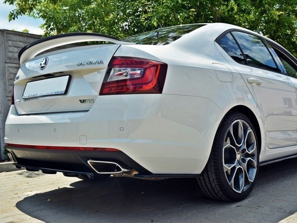 Maxton Design Central Rear Splitter Skoda Octavia VRS MK3/ MK3.5 Hatchback/ Estate- Textured