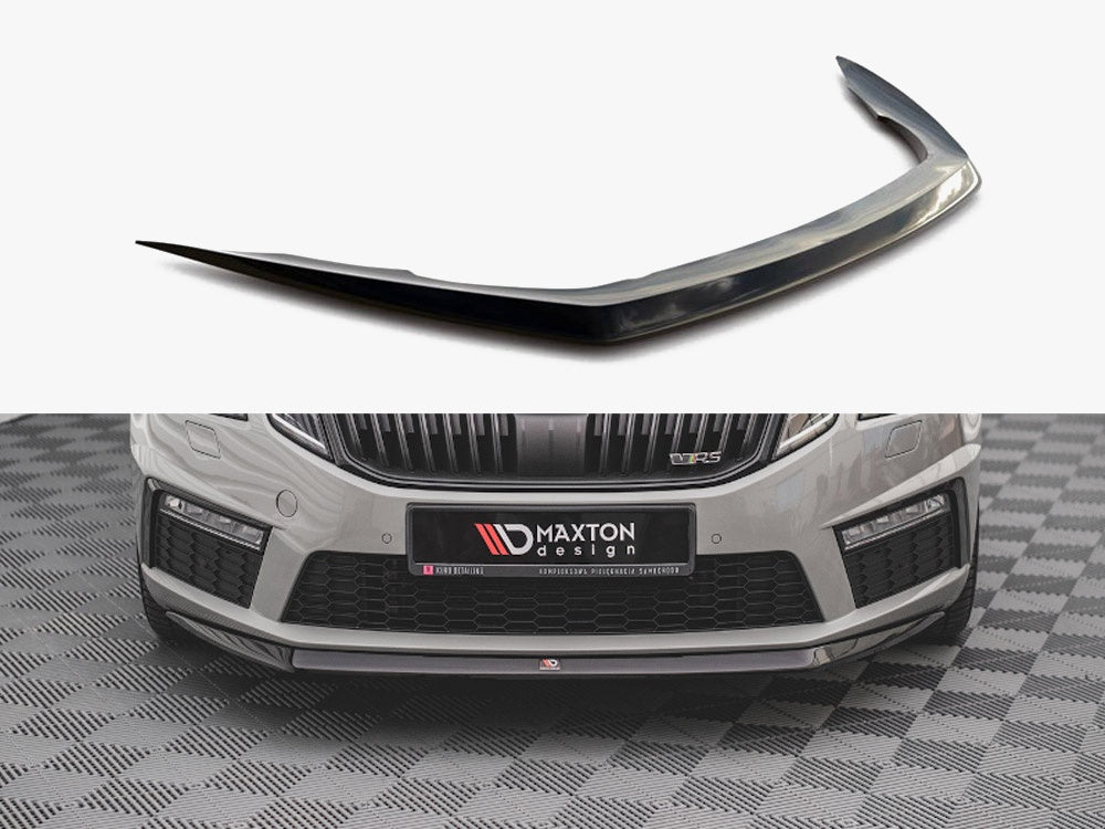 Maxton Design Front Splitter V.1 Skoda Octavia RS MK3 Facelift (2016-2019) - Carbon Look