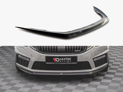 Maxton Design Front Splitter V.1 Skoda Octavia RS MK3 Facelift (2016-2019) - Carbon Look
