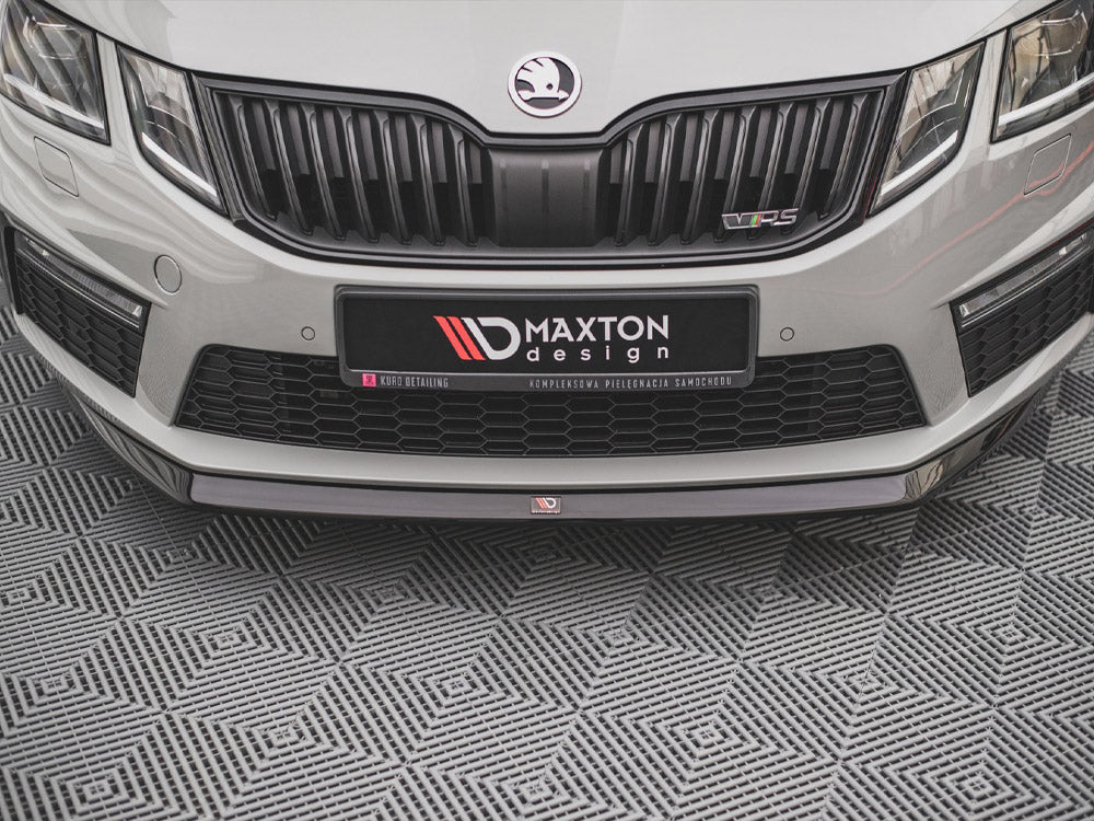 Maxton Design Front Splitter V.1 Skoda Octavia RS MK3 Facelift (2016-2019) - Carbon Look