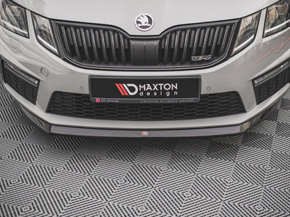 Maxton Design Front Splitter V.1 Skoda Octavia RS MK3 Facelift (2016-2019) - Carbon Look