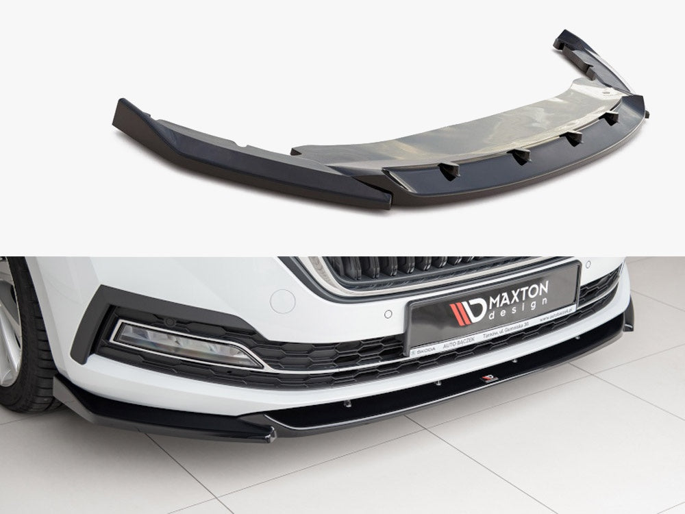 Maxton Design Front Splitter V1 Skoda Octavia MK4 (2019-) - Carbon Look