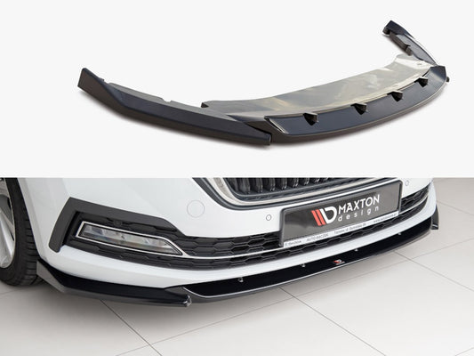 Maxton Design Front Splitter V1 Skoda Octavia MK4 (2019-) - Carbon Look