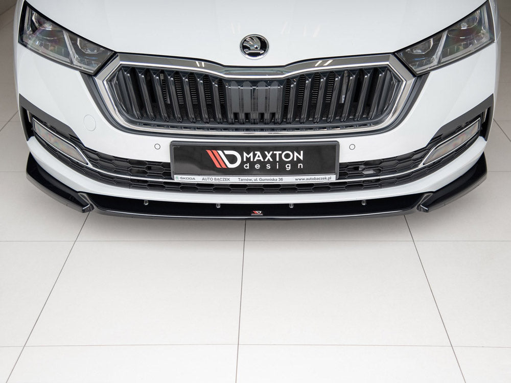 Maxton Design Front Splitter V1 Skoda Octavia MK4 (2019-) - Carbon Look