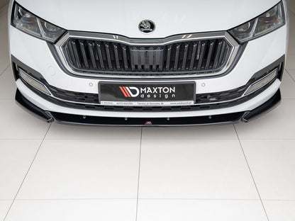 Maxton Design Front Splitter V1 Skoda Octavia MK4 (2019-) - Carbon Look