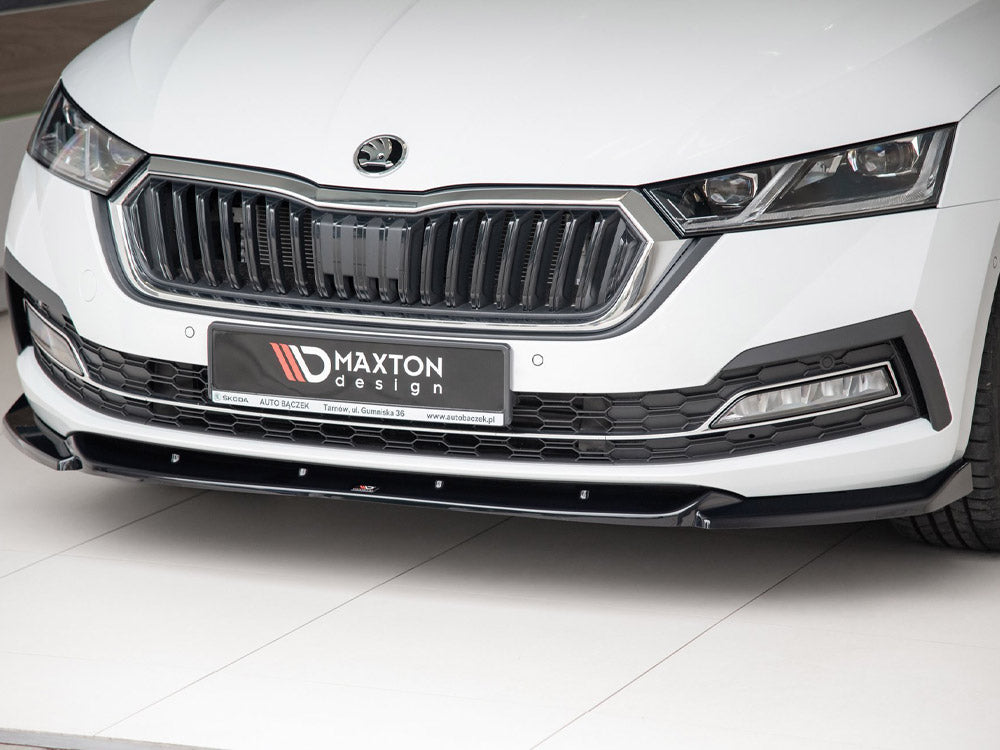 Maxton Design Front Splitter V1 Skoda Octavia MK4 (2019-) - Carbon Look