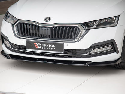 Maxton Design Front Splitter V1 Skoda Octavia MK4 (2019-) - Carbon Look