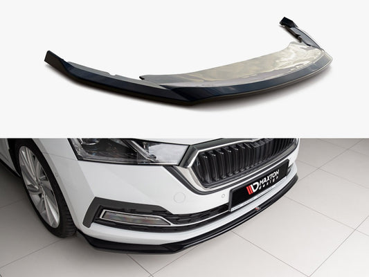 Maxton Design Front Splitter V2 Skoda Octavia MK4 (2019-) - Carbon Look