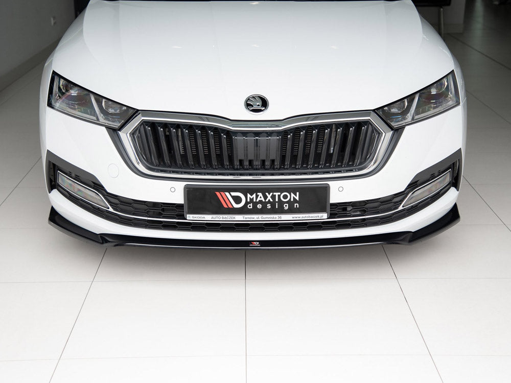 Maxton Design Front Splitter V2 Skoda Octavia MK4 (2019-) - Carbon Look