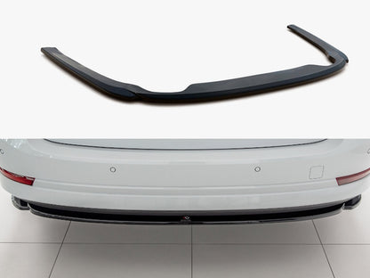 Maxton Design Central Rear Splitter Skoda Octavia Mk4 - Carbon Look