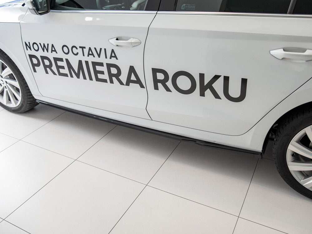 Maxton Design Side Skirts Diffusers V.2 Skoda Octavia Mk4 - Textured