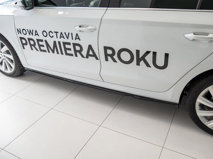 Maxton Design Side Skirts Diffusers V.2 Skoda Octavia Mk4 - Textured