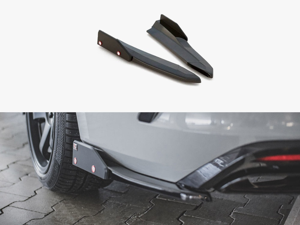 Maxton Design Rear Side Splitters V.2 + Flaps Skoda Octavia RS Mk4