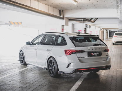 Maxton Design Rear Side Splitters V.2 + Flaps Skoda Octavia RS Mk4
