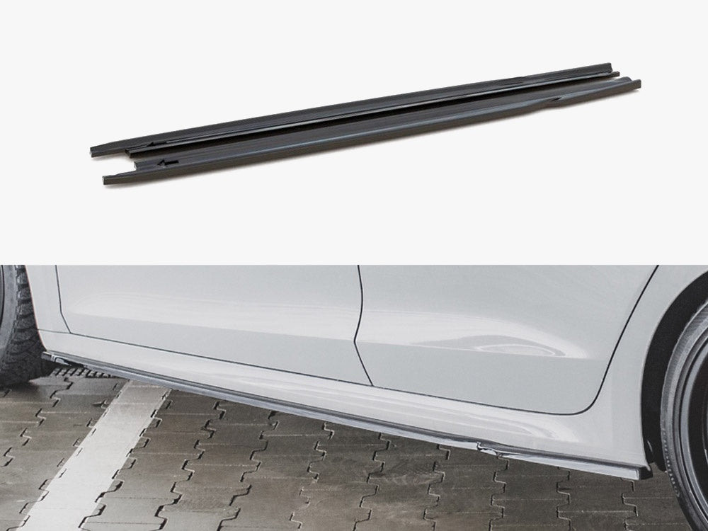 Maxton Design Side Skirts Diffusers V1 Skoda Octavia RS MK4 (2020-) - Carbon Look