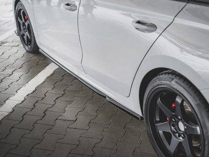 Maxton Design Side Skirts Diffusers V1 Skoda Octavia RS MK4 (2020-) - Carbon Look