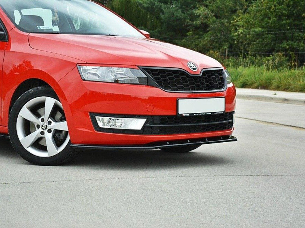 Maxton Design Front Splitter V2 Skoda Rapid - Textured