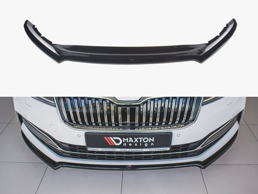 Maxton Design Front Splitter V.1 Skoda Superb MK3 FL (2019-) - Carbon Look